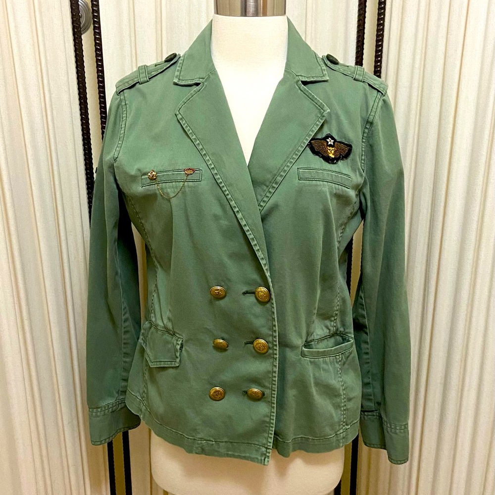 CAbi green Military style jacket - sz Small
